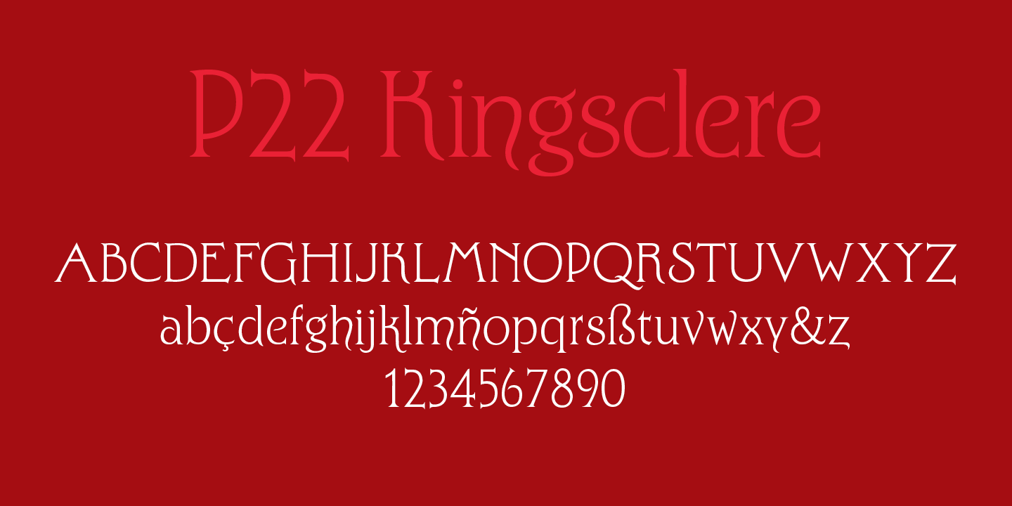 Пример шрифта P22 Kingsclere Regular